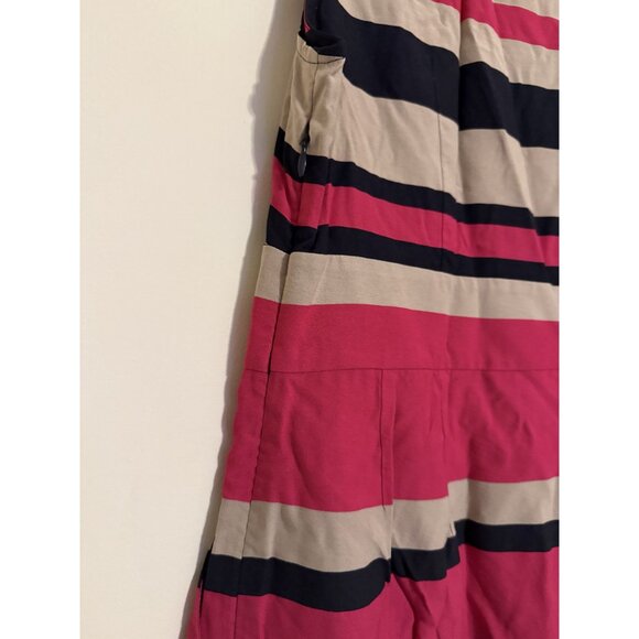 L.K.Bennett Women's Martha Striped Sleeveless Shirt Pink Dress Size 8‎ Preppy - Picture 7 of 7